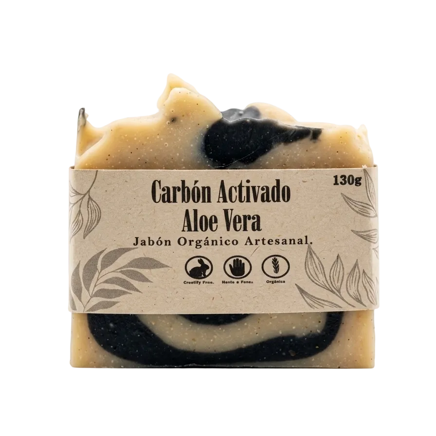 Jabon Carbon Activado Aloe Vera 130g