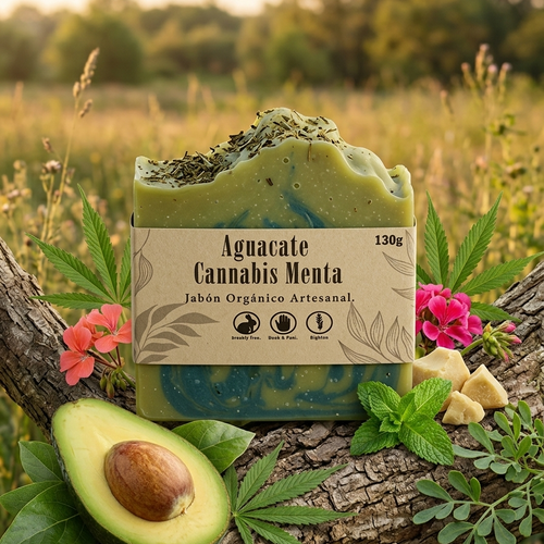 Jabon Aguacate Menta Cannabis 130g