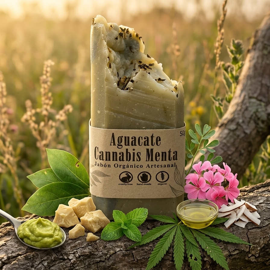 MiniJabon Aguacate Menta Cannabis 50g