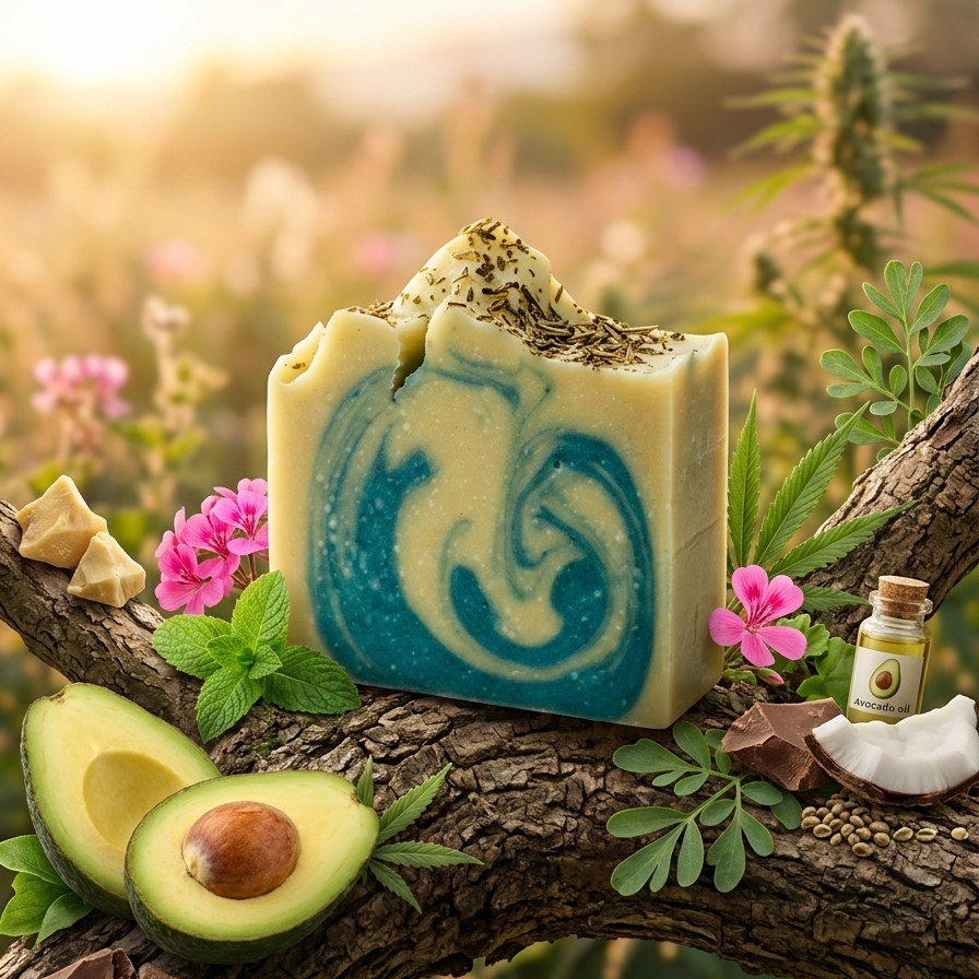 Jabon Aguacate Menta Cannabis 130g