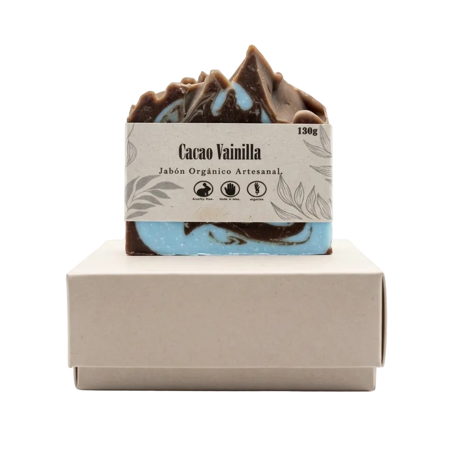 Jabon Cacao Vainilla Azul 130g