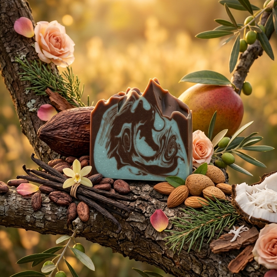Jabon Cacao Vainilla Azul 130g