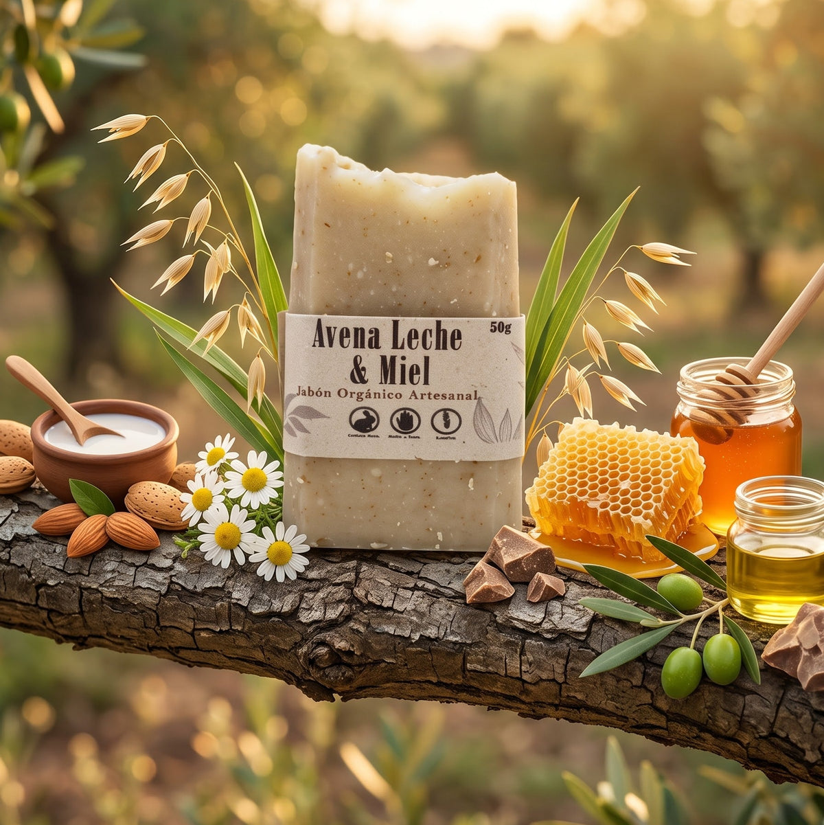 Mini Jabon Avena Leche Miel 50g